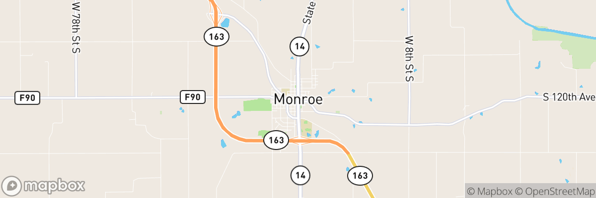 Monroe, Iowa map