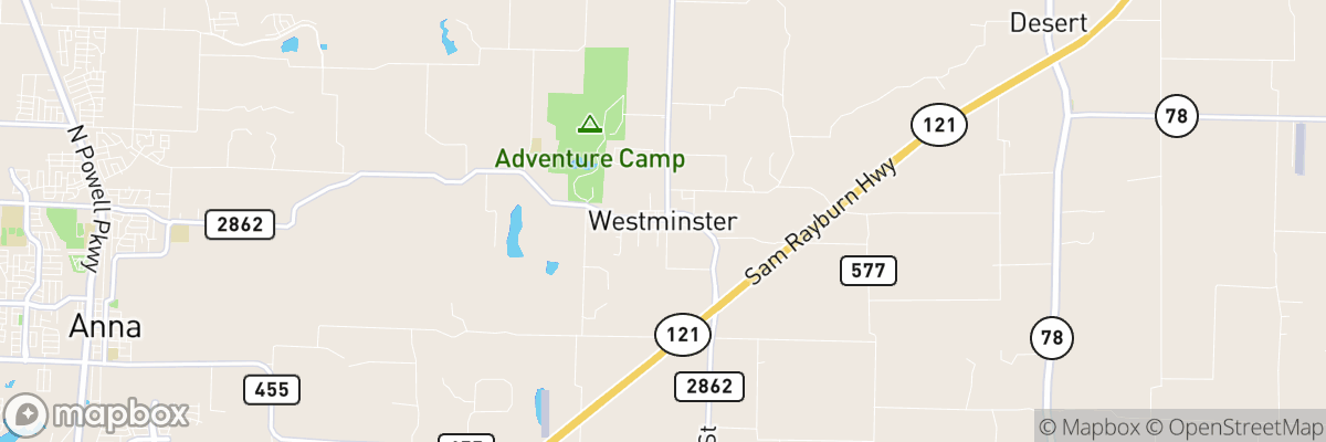 Westminster, Texas map