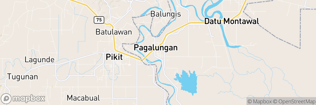 Pagalungan, Autonomous Region in Muslim Mindanao map