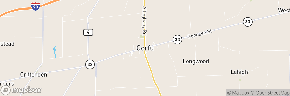 Corfu, New York map