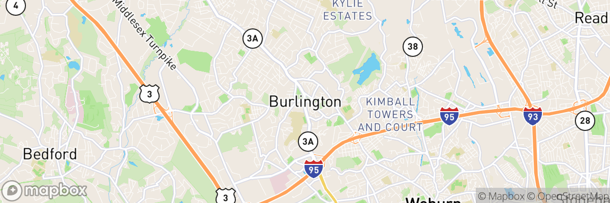 Burlington, Massachusetts map