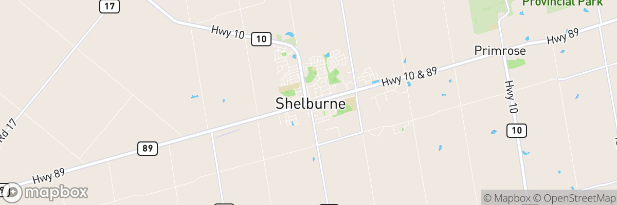 Shelburne, Ontario map