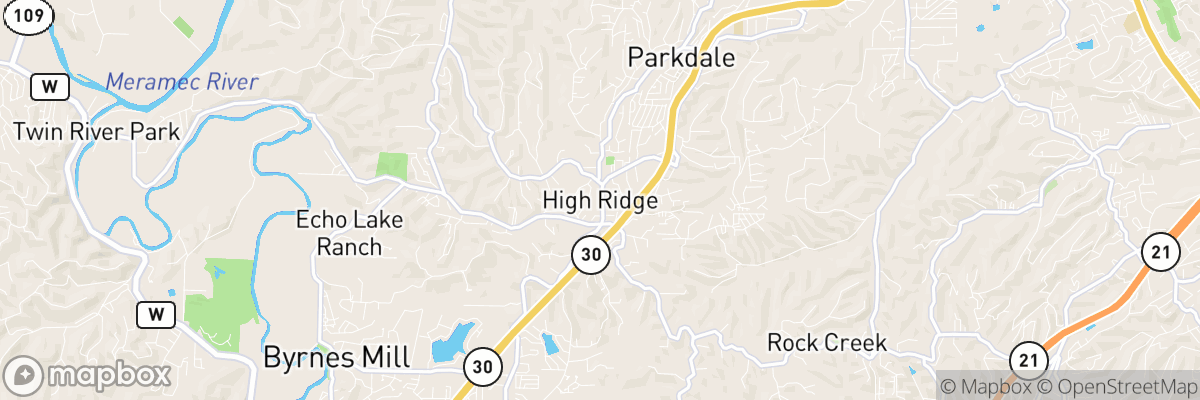 High Ridge, Missouri map