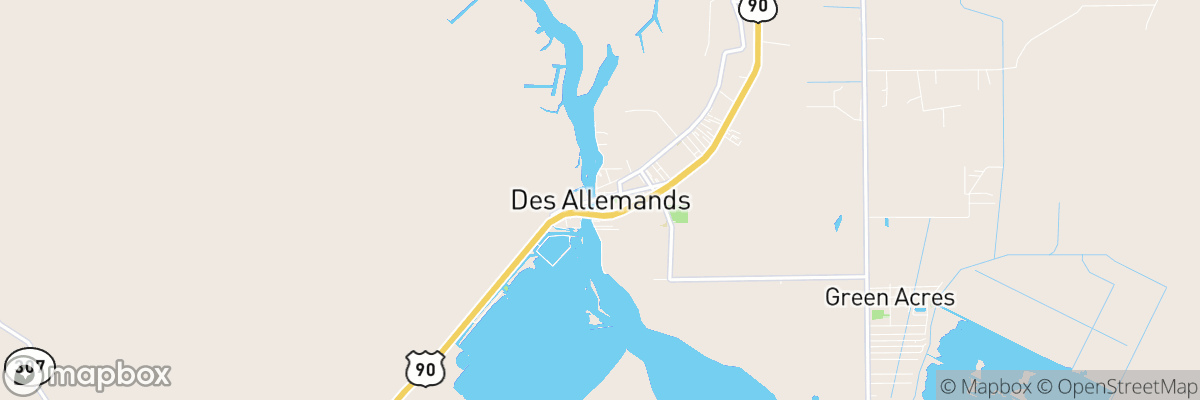 Des Allemands, Louisiana map