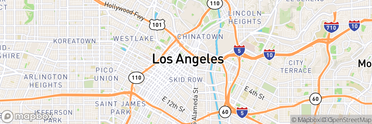 Los Angeles, California map