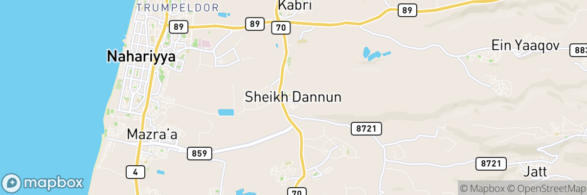 Esh Sheikh Dannūn, Northern District map