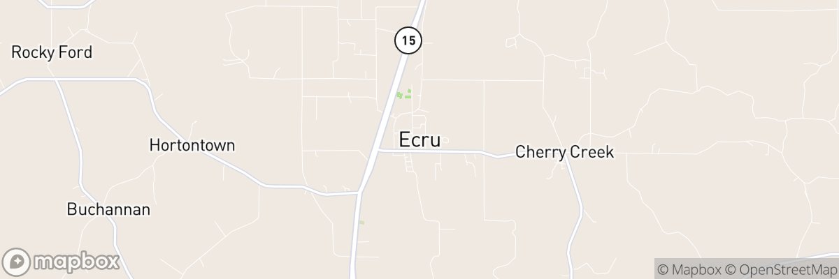 Ecru, Mississippi map