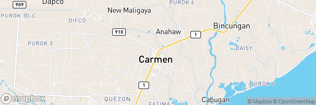 Carmen, Davao map