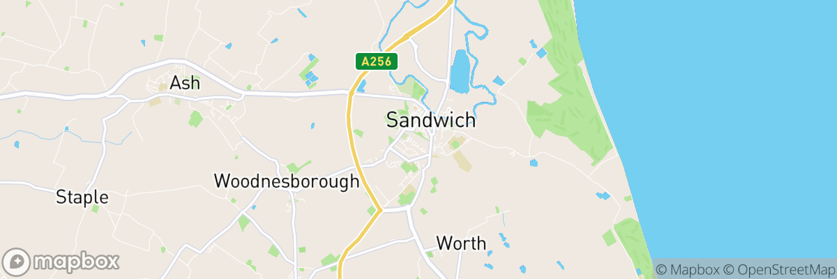 Sandwich, England map