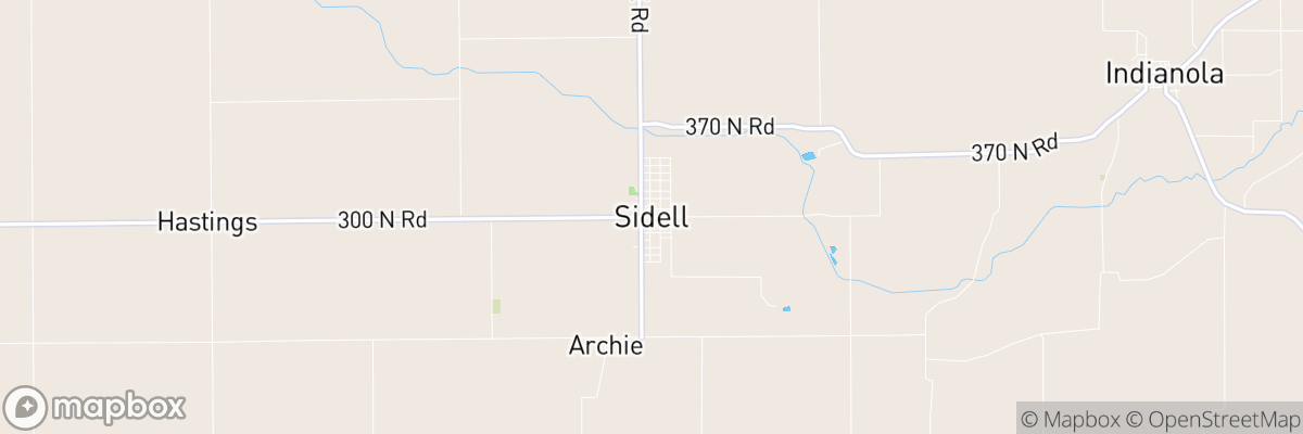 Sidell, Illinois map