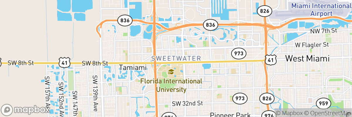 Sweetwater, Florida map