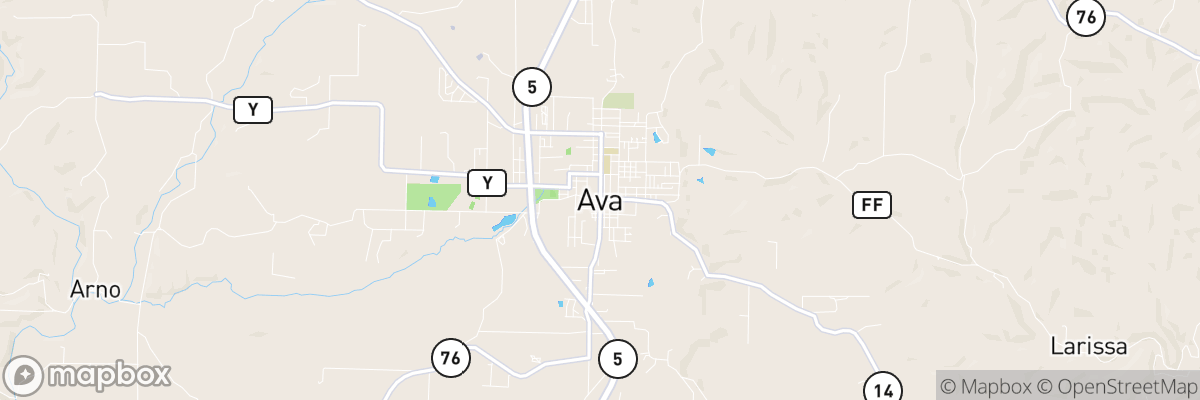 Ava, Missouri map