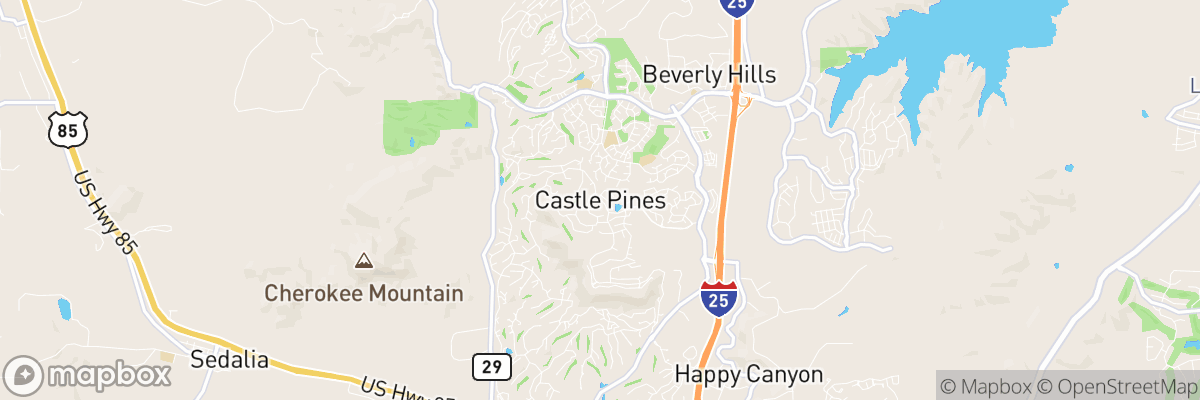 Castle Pines, Colorado map