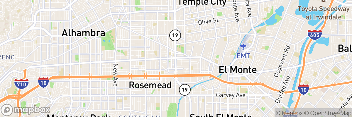 Rosemead, California map