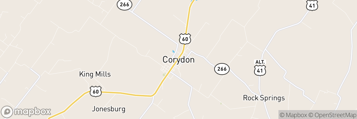 Corydon, Kentucky map