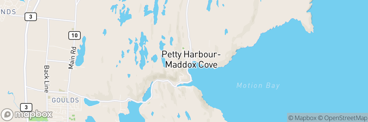 Petty Harbour-Maddox Cove, Newfoundland and Labrador map