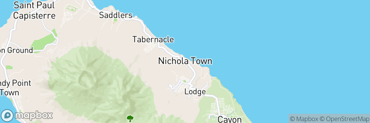 Nicola Town, Christ Church Nichola Town map