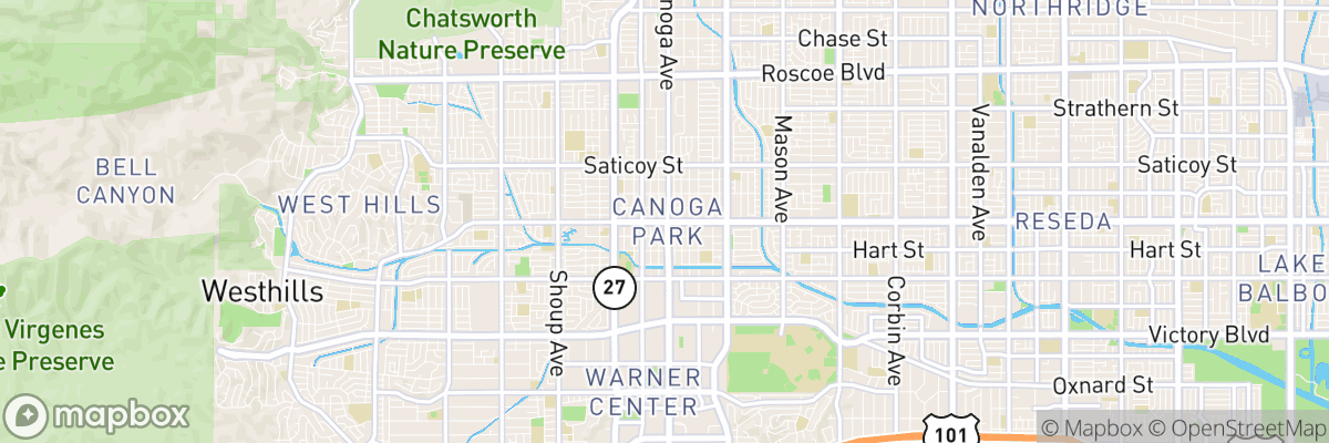 Canoga Park, California map