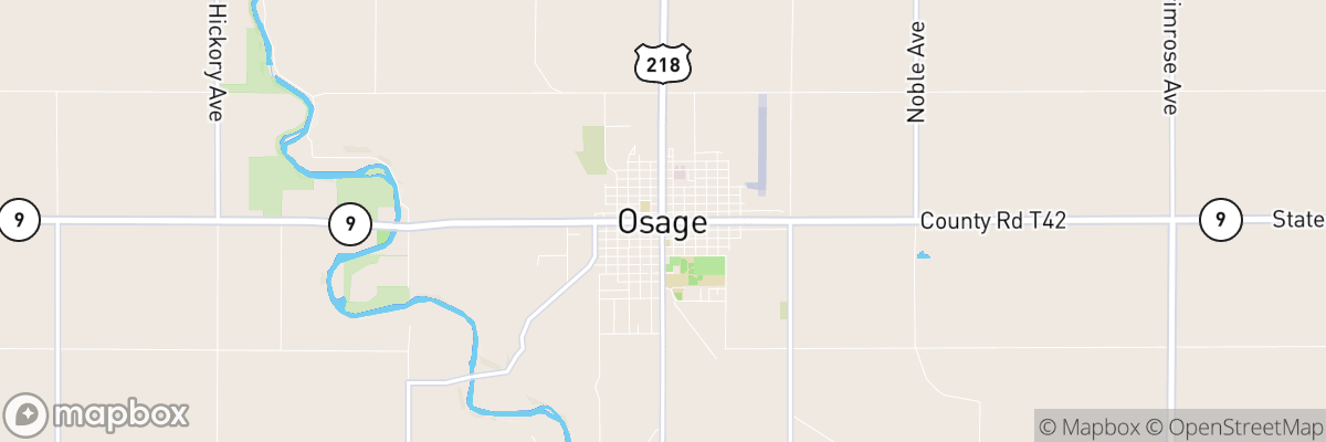 Osage, Iowa map