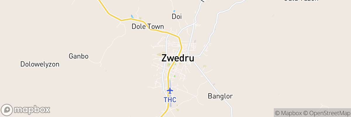 Zwedru, Grand Gedeh County map