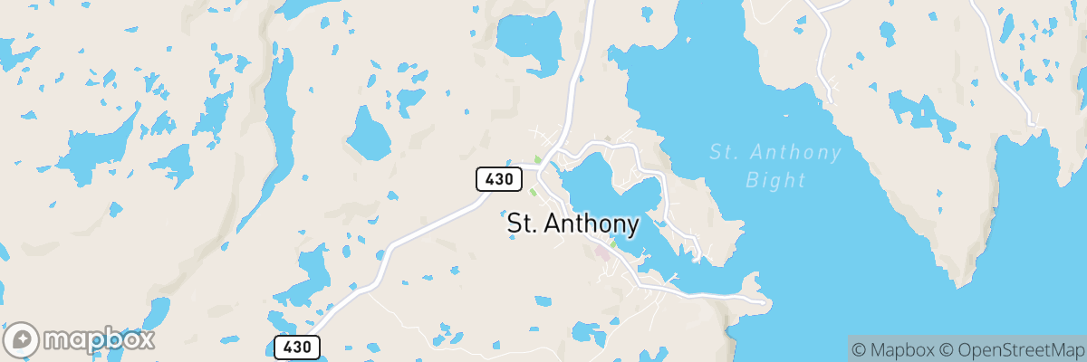 St. Anthony, Newfoundland and Labrador map