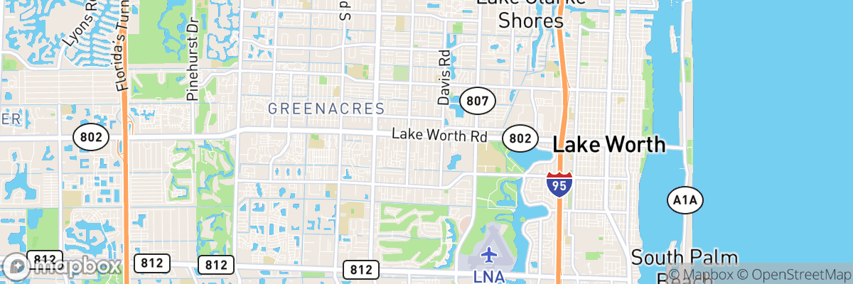 Lake Worth Corridor, Florida map