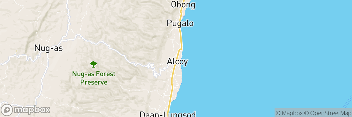 Alcoy, Central Visayas map