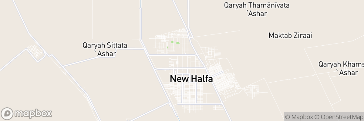 New Halfa, Kassala State map