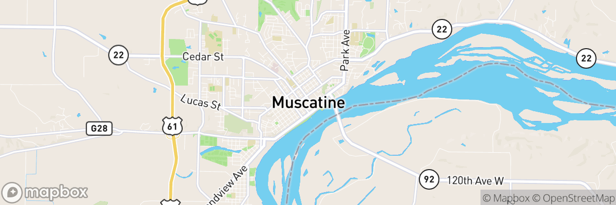 Muscatine, Iowa map