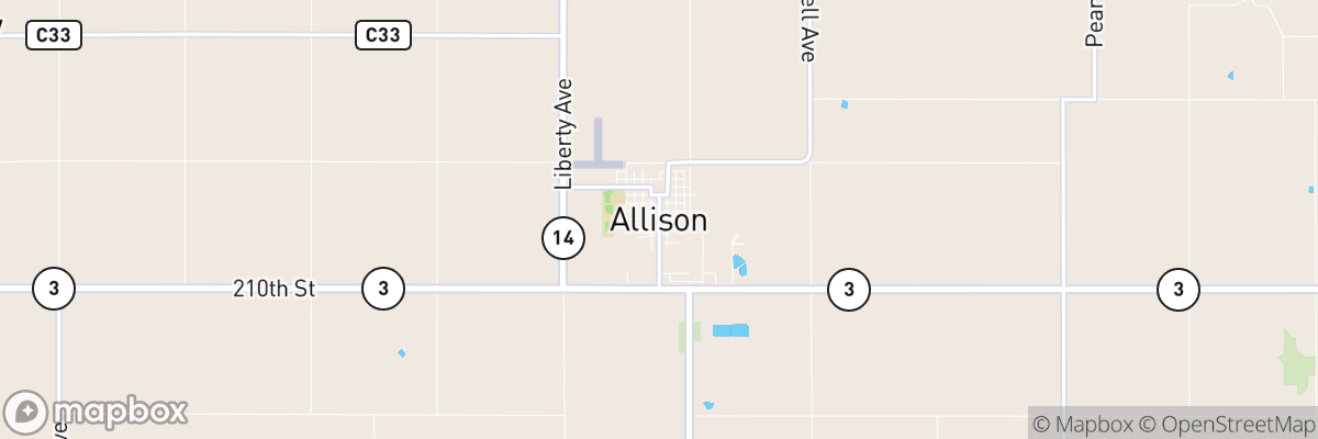 Allison, Iowa map