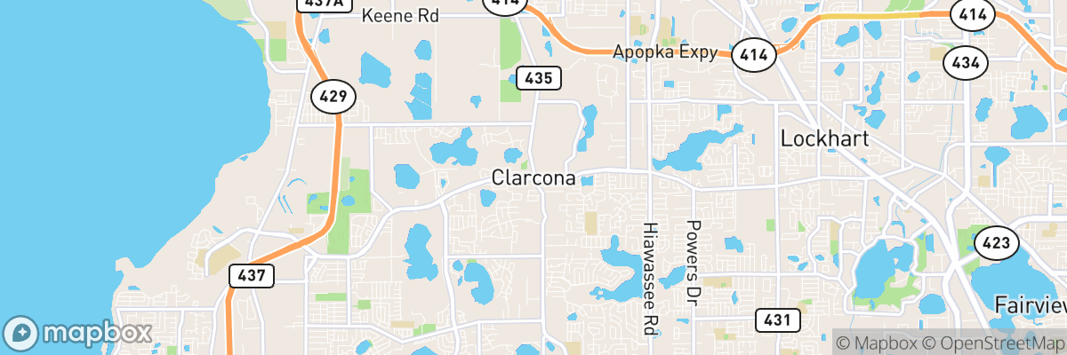 Clarcona, Florida map