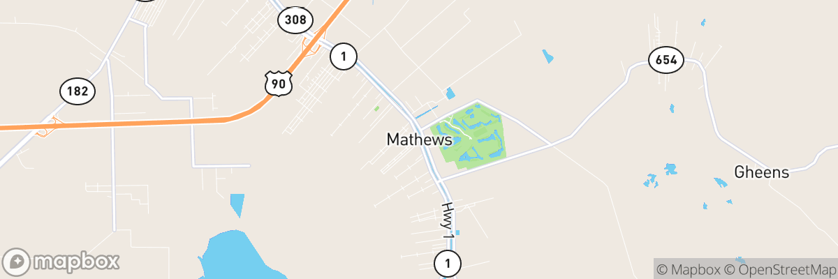 Mathews, Louisiana map