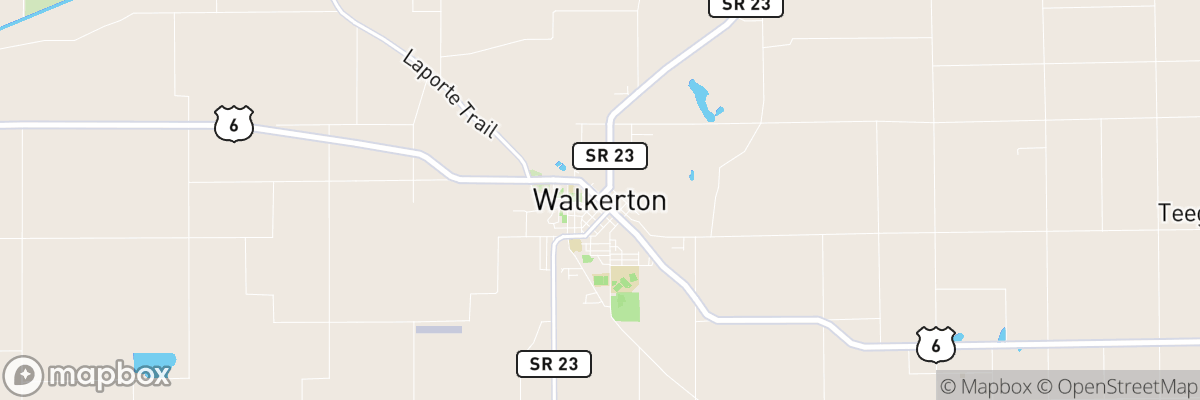 Walkerton, Indiana map