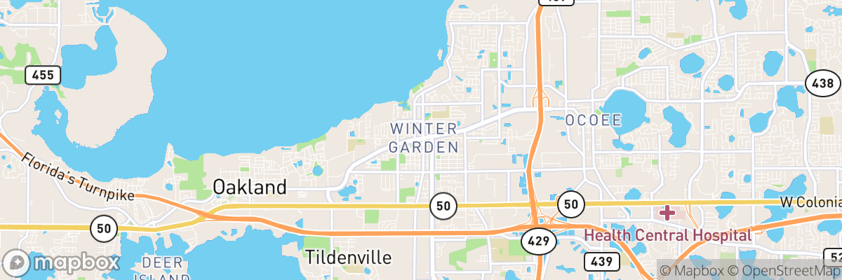 Winter Garden, Florida map