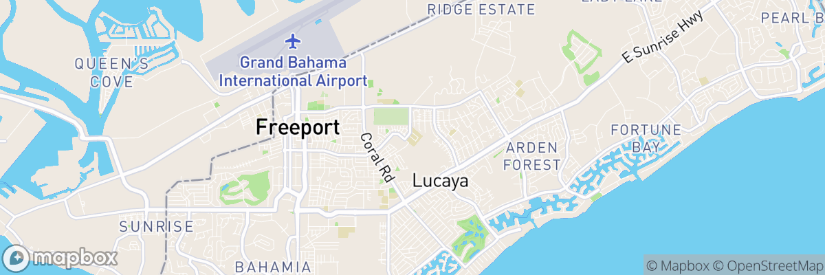 Lucaya, City of Freeport District map