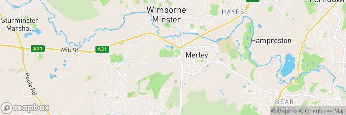 Wimborne Minster, England map