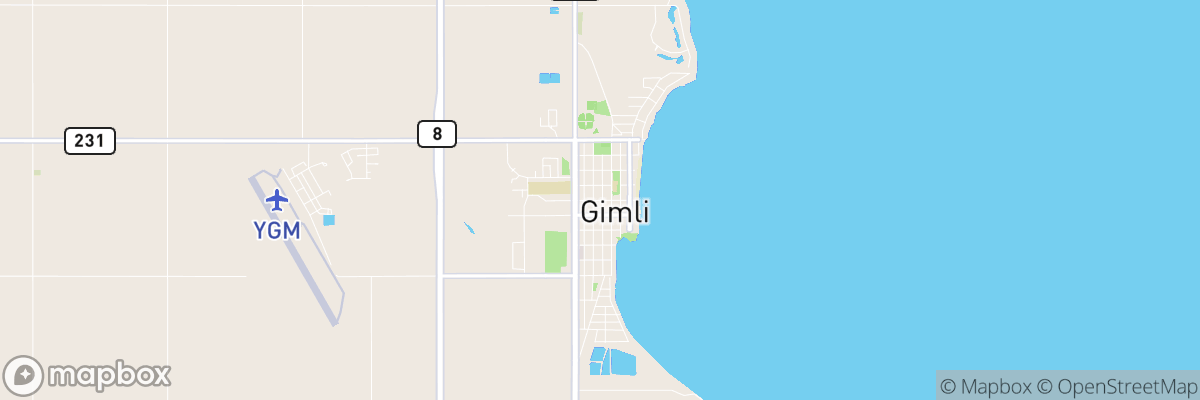 Gimli, Manitoba map