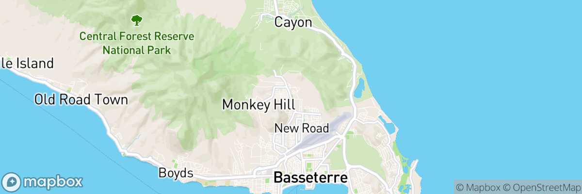 Monkey Hill, Saint Peter Basseterre map