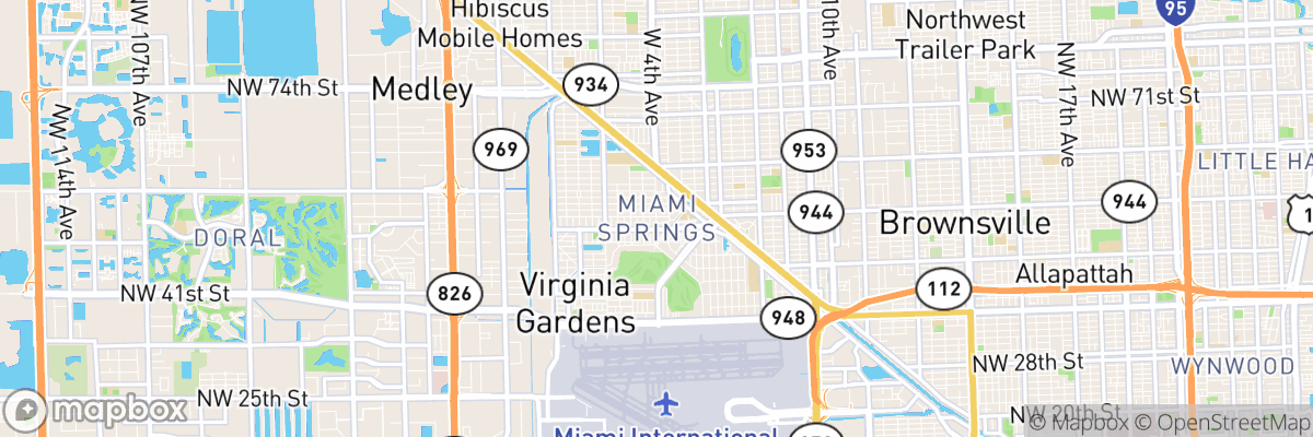 Miami Springs, Florida map