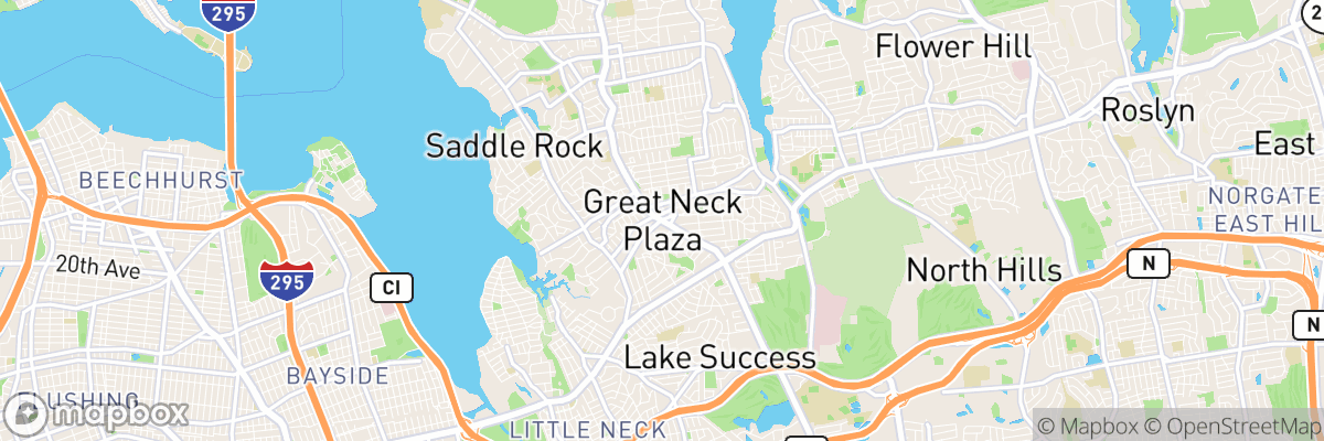 Great Neck Plaza, New York map