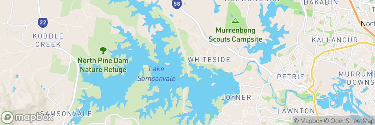 Whiteside, Queensland map