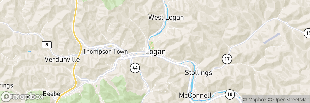 Logan, West Virginia map