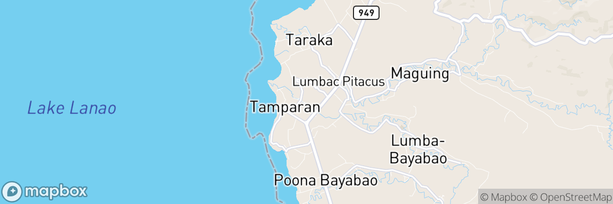 Tamparan, Autonomous Region in Muslim Mindanao map