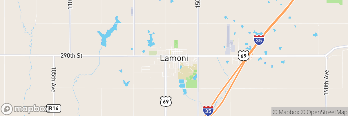 Lamoni, Iowa map