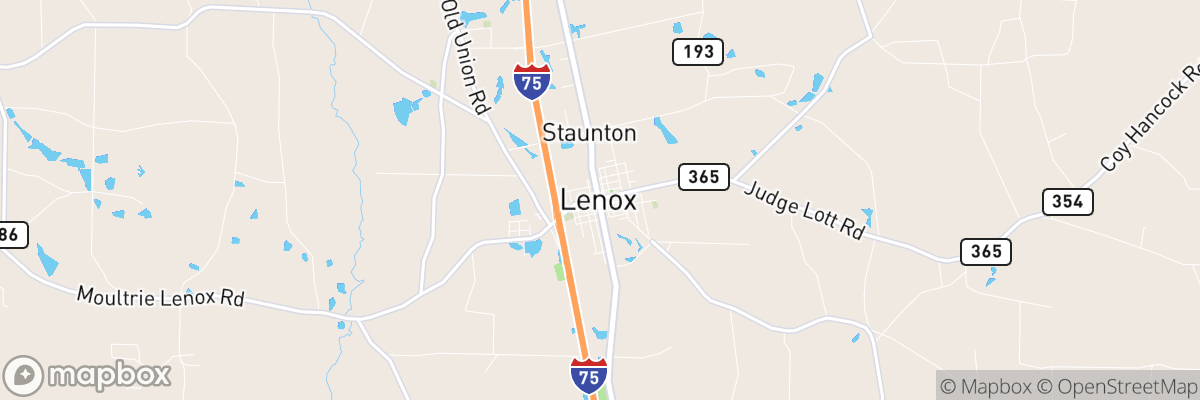 Lenox, Georgia map