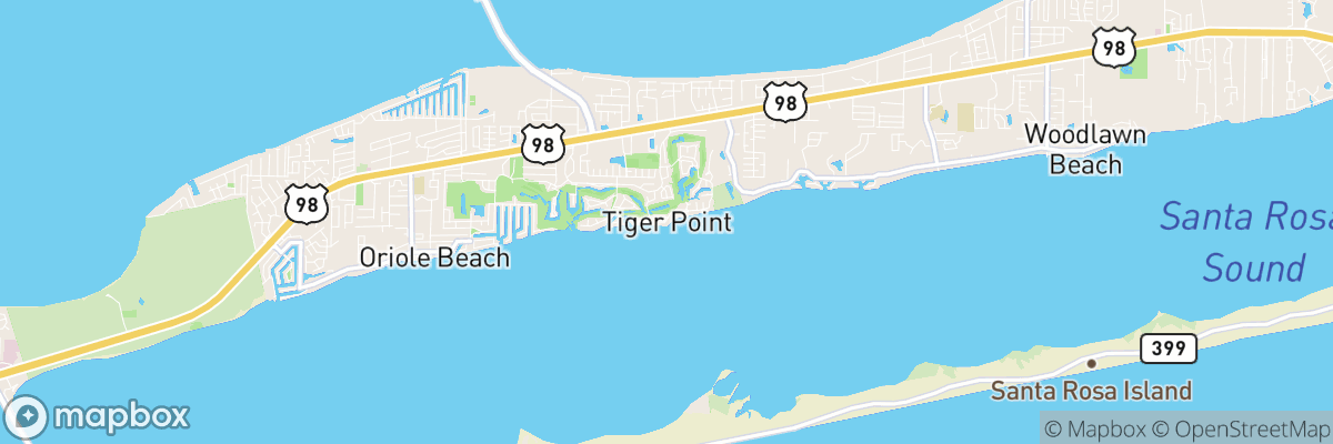 Tiger Point, Florida map