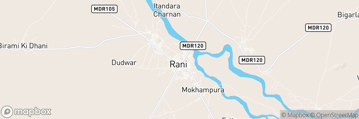 Rāni, Rājasthān map