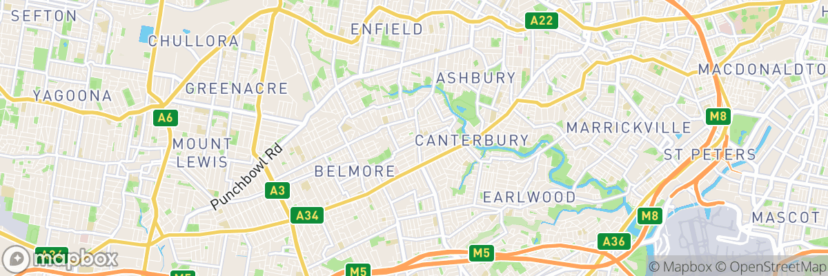 Campsie, New South Wales map