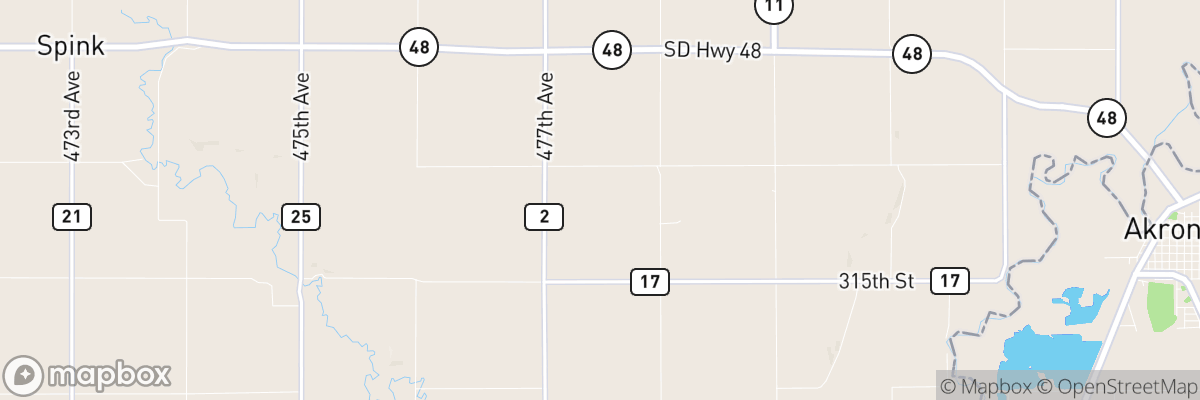 Union County, South Dakota map