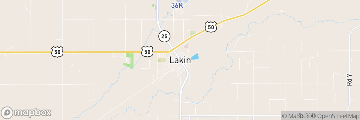 Lakin, Kansas map